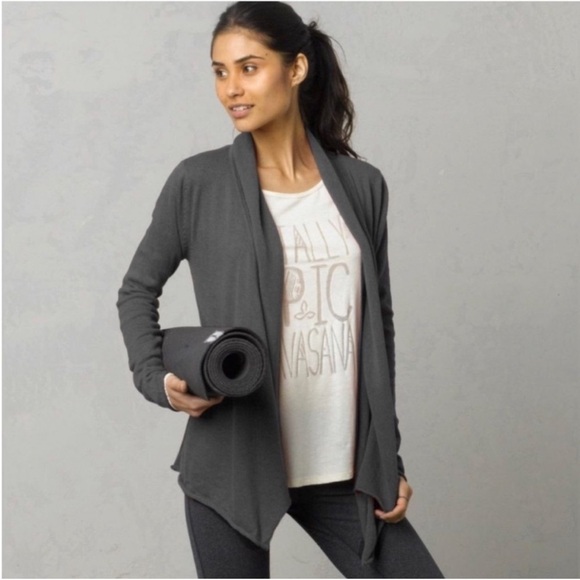 Prana Organic Cotton Waterfall Cardigan Outdoors Hiking Camping - Picture 3 of 11